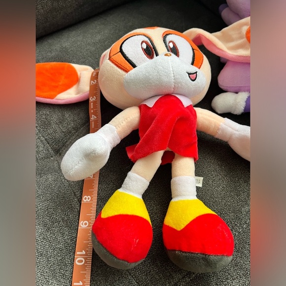 Lot Of 3 Unbranded Plush Hedgehog, “Cat Purple, Pink Amy, Rabbit” Made In China - Picture 2 of 10